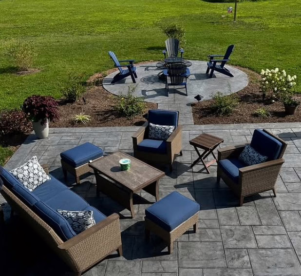 Stamped Concrete QE Backyard Oasis